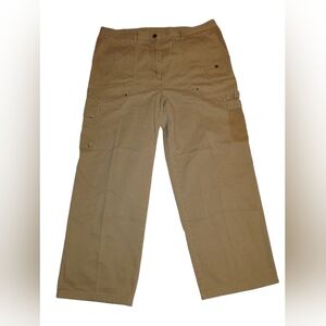 Lauren Ralph Lauren Vintage Midrise Tan Safari Cargo Cropped Pants Women's 16
